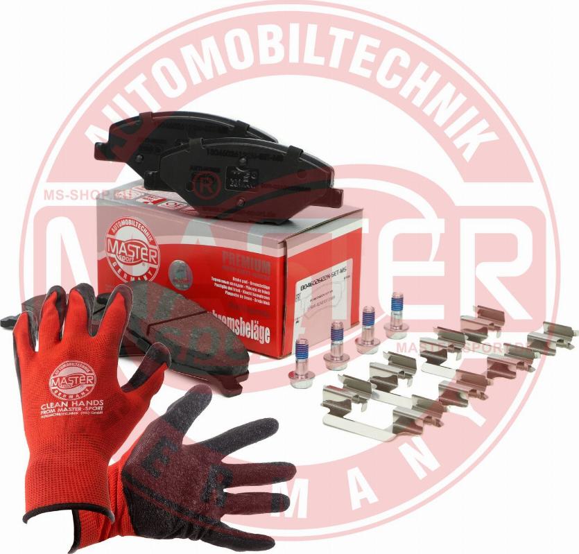 MASTER-SPORT 13046026122N-SET-MSP - Гальмівні колодки, дискові гальма autozip.com.ua