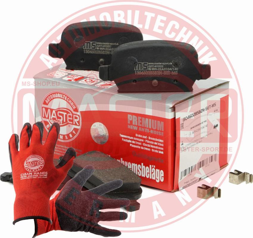 MASTER-SPORT 13046028582N-SET-MSP - Гальмівні колодки, дискові гальма autozip.com.ua