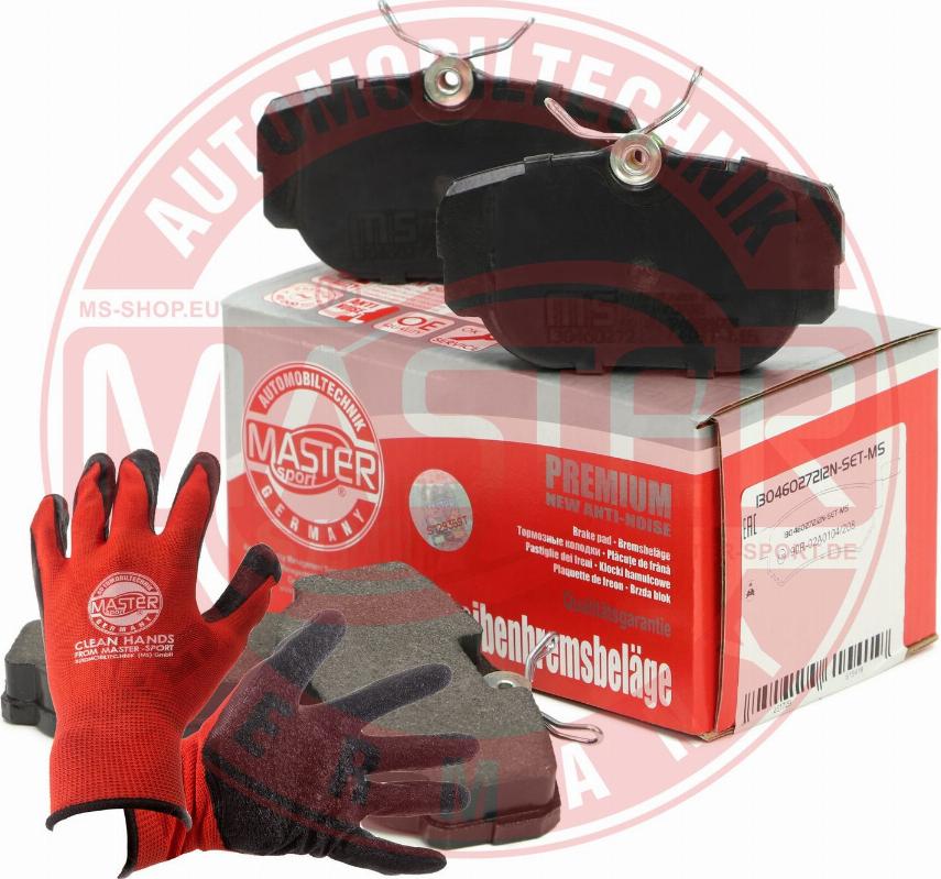MASTER-SPORT 13046027212N-SET-MSP - Гальмівні колодки, дискові гальма autozip.com.ua