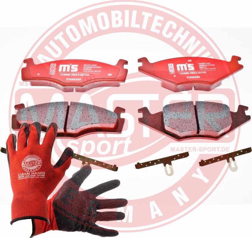 MASTER-SPORT 13046070592-SET-MSP - Гальмівні колодки, дискові гальма autozip.com.ua