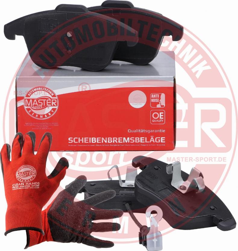 MASTER-SPORT 13046072422T-SET-MSP - Гальмівні колодки, дискові гальма autozip.com.ua
