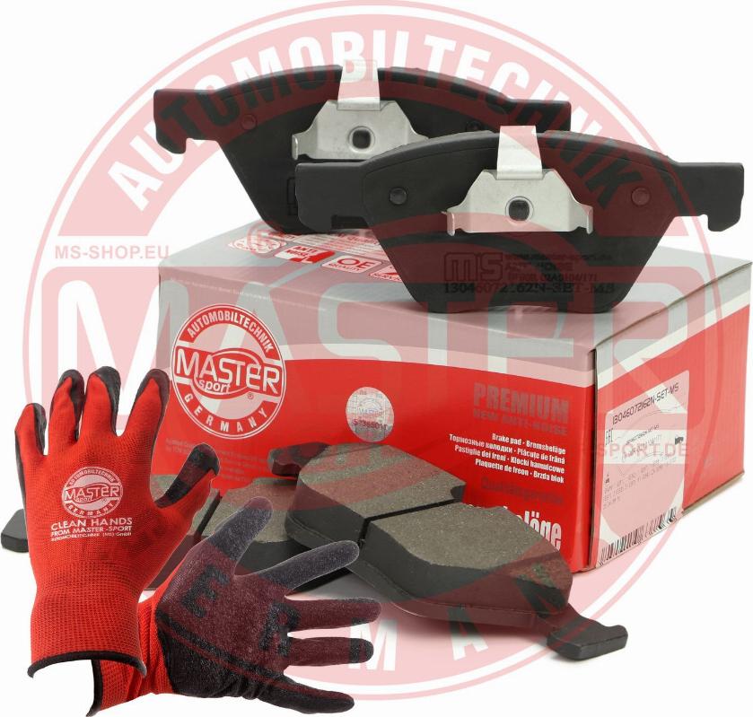 MASTER-SPORT 13046072162N-SET-MSP - Гальмівні колодки, дискові гальма autozip.com.ua