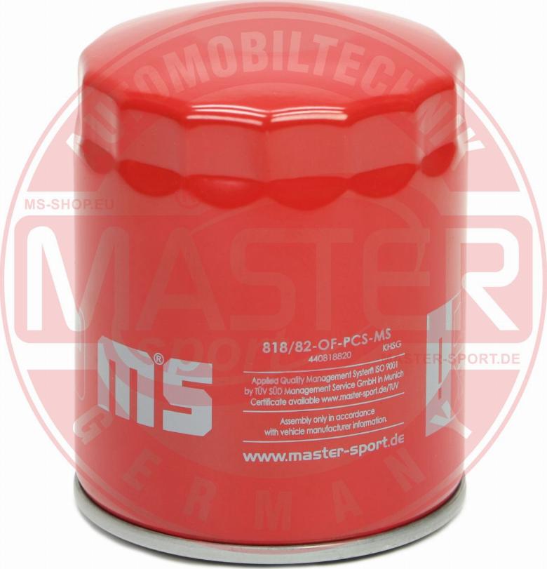 MASTER-SPORT 818/82-OF-PCS-MS - Масляний фільтр autozip.com.ua