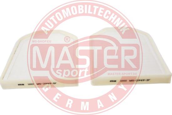 MASTER-SPORT 2949-IF-SET/2/-MS - Фільтр, повітря у внутрішній простір autozip.com.ua