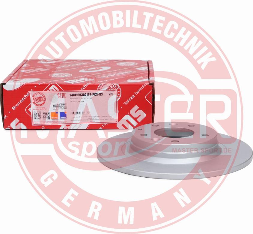 MASTER-SPORT 24011003021PR-PCS-MS - Гальмівний диск autozip.com.ua