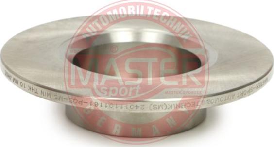 MASTER-SPORT 24011101160-PCS-MS - Гальмівний диск autozip.com.ua