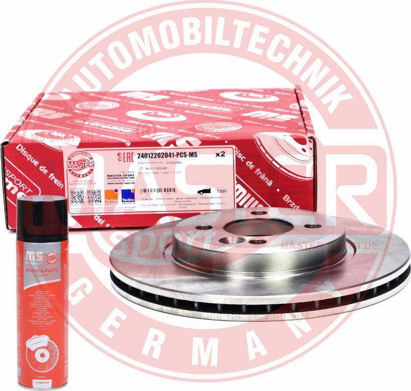 MASTER-SPORT 24012202041-PCS-MSP - Гальмівний диск autozip.com.ua