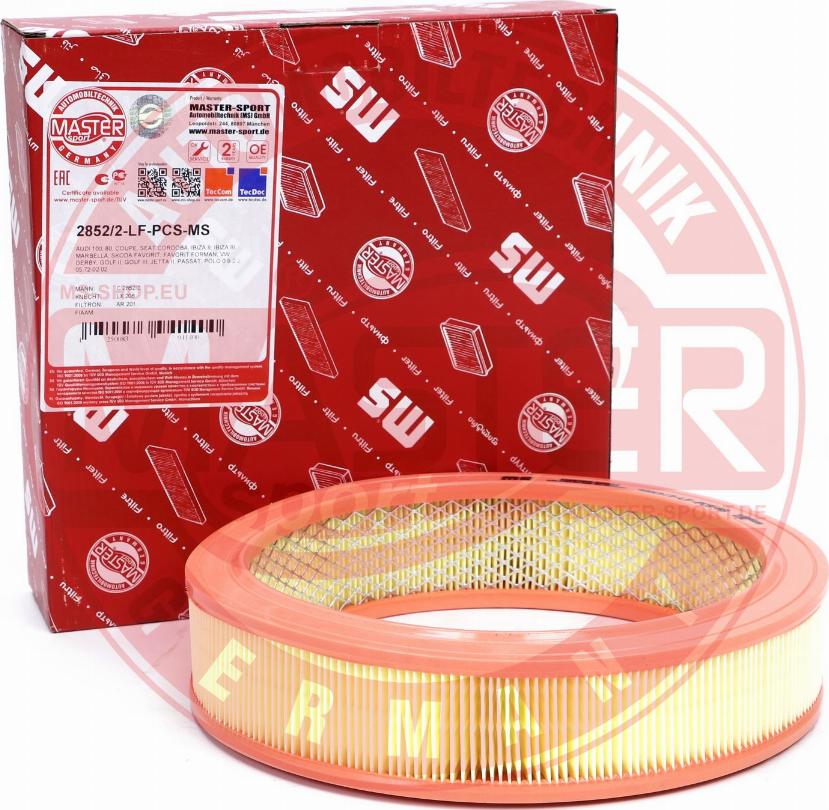 MASTER-SPORT 2852/2-LF-PCS-MS - Повітряний фільтр autozip.com.ua