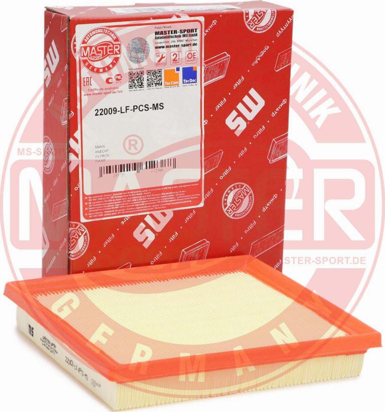 MASTER-SPORT 22009-LF-PCS-MS - Повітряний фільтр autozip.com.ua
