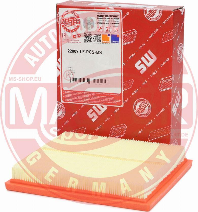 MASTER-SPORT 22009-LF-PCS-MS - Повітряний фільтр autozip.com.ua