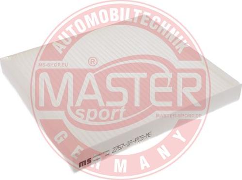 MASTER-SPORT 2757-IF-PCS-MS - Фільтр, повітря у внутрішній простір autozip.com.ua