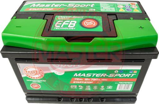 MASTER-SPORT 790727200 - Стартерна акумуляторна батарея, АКБ autozip.com.ua