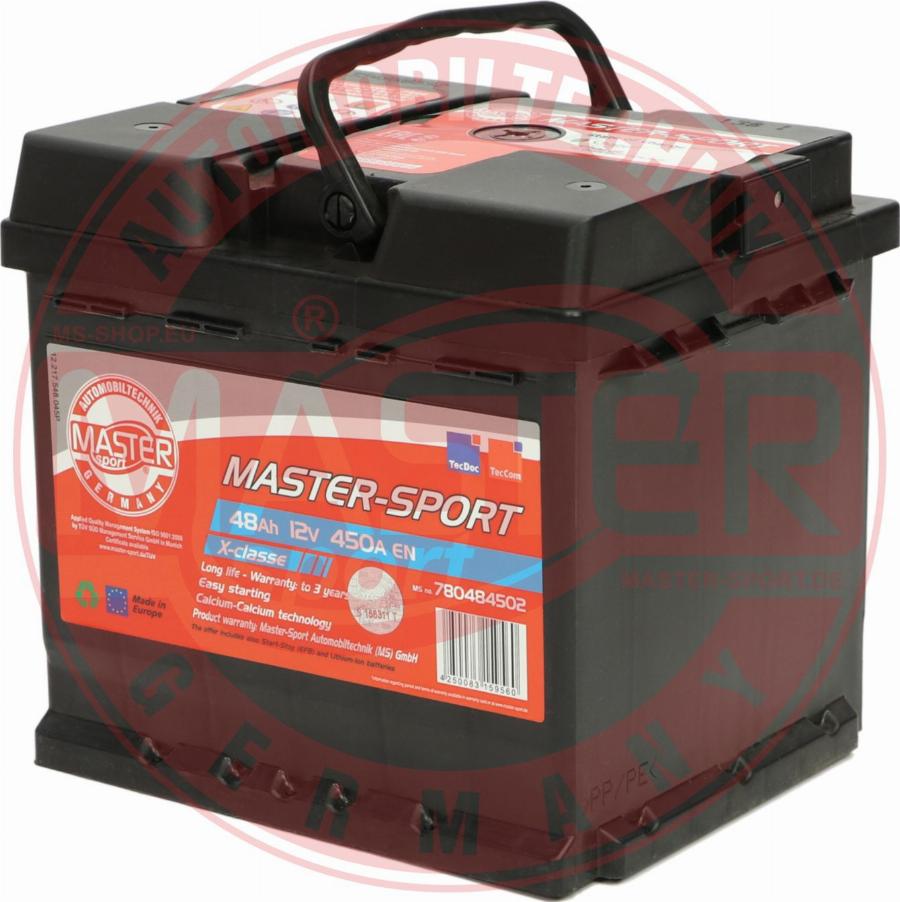 MASTER-SPORT 780484502 - Стартерна акумуляторна батарея, АКБ autozip.com.ua