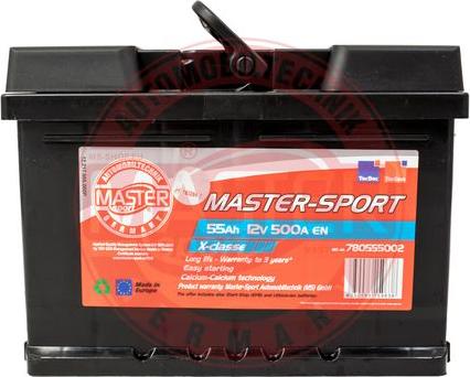 MASTER-SPORT 780555002 - Стартерна акумуляторна батарея, АКБ autozip.com.ua