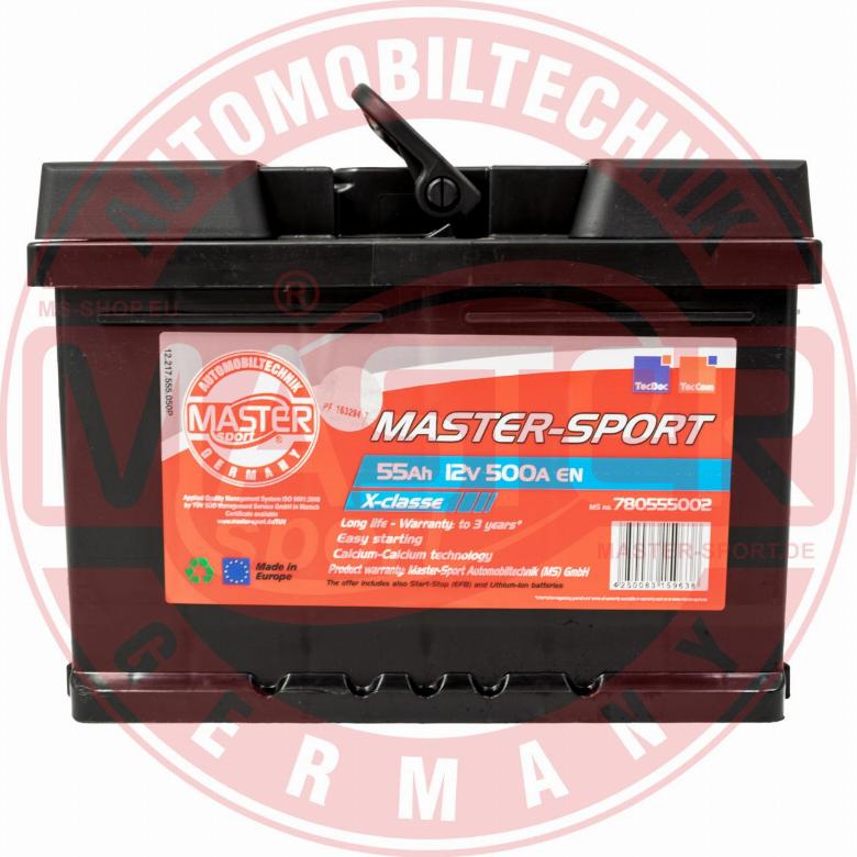 MASTER-SPORT 780555002 - Стартерна акумуляторна батарея, АКБ autozip.com.ua