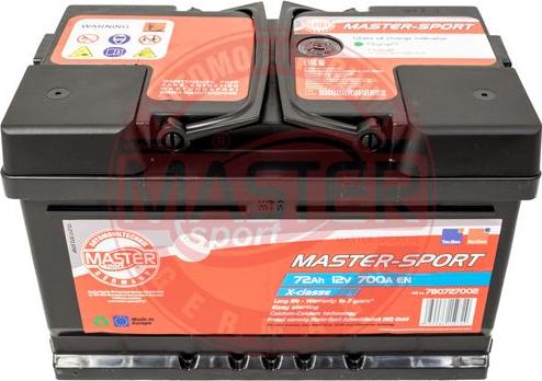 MASTER-SPORT 780727002 - Стартерна акумуляторна батарея, АКБ autozip.com.ua