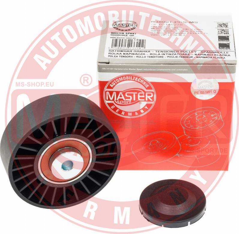 MASTER-SPORT R38001-PCS-MS - Паразитний / провідний ролик, поліклиновий ремінь autozip.com.ua