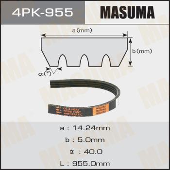 MASUMA 4PK-955 - Поліклиновий ремінь autozip.com.ua