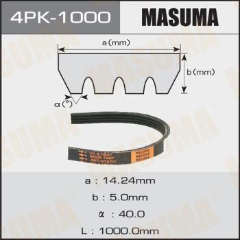 MASUMA 4PK1000 - Поліклиновий ремінь autozip.com.ua