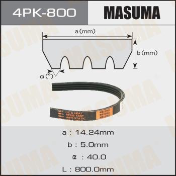 MASUMA 4PK800 - Поліклиновий ремінь autozip.com.ua