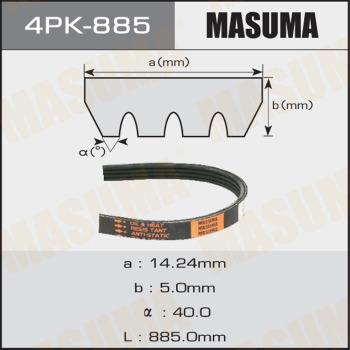 MASUMA 4PK885 - Поліклиновий ремінь autozip.com.ua