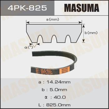 MASUMA 4PK825 - Поліклиновий ремінь autozip.com.ua