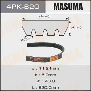 MASUMA 4PK820 - Поліклиновий ремінь autozip.com.ua
