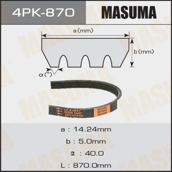 MASUMA 4PK870 - Поліклиновий ремінь autozip.com.ua