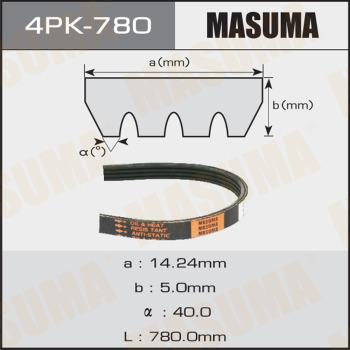 MASUMA 4PK780 - Поліклиновий ремінь autozip.com.ua