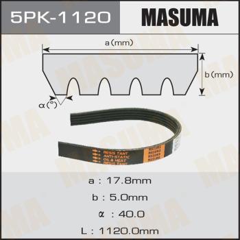MASUMA 5PK1120 - Поліклиновий ремінь autozip.com.ua