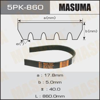 MASUMA 5PK-860 - Поліклиновий ремінь autozip.com.ua