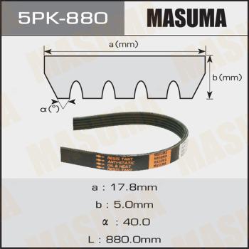 MASUMA 5PK880 - Поліклиновий ремінь autozip.com.ua