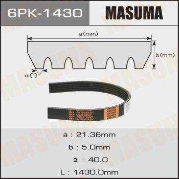 MASUMA 6PK-1430 - Поліклиновий ремінь autozip.com.ua