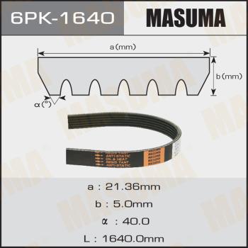 MASUMA 6PK1640 - Поліклиновий ремінь autozip.com.ua