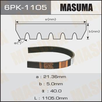 MASUMA 6PK1105 - Поліклиновий ремінь autozip.com.ua