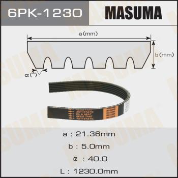 MASUMA 6PK1230 - Поліклиновий ремінь autozip.com.ua