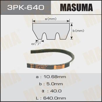 MASUMA 3PK-640 - Поліклиновий ремінь autozip.com.ua