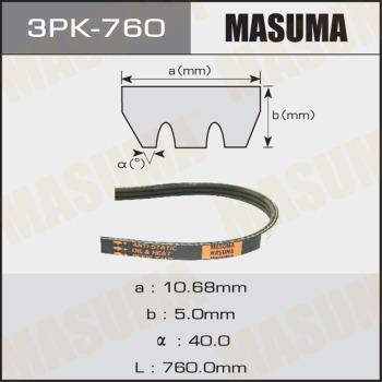 MASUMA 3PK760 - Поліклиновий ремінь autozip.com.ua