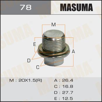 MASUMA 78 - Різьбова пробка, масляний піддон autozip.com.ua