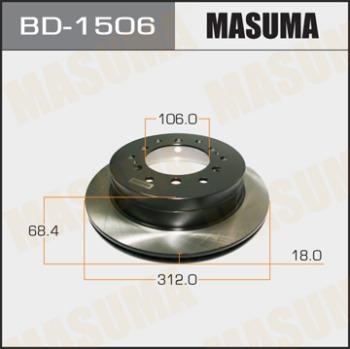 MASUMA BD-1506 - Гальмівний диск autozip.com.ua