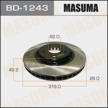 MASUMA BD-1243 - Гальмівний диск autozip.com.ua