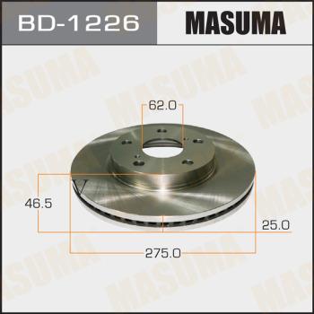 MASUMA BD-1226 - Гальмівний диск autozip.com.ua