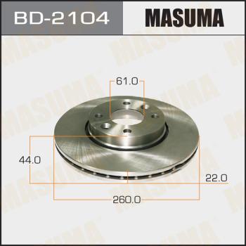MASUMA BD-2104 - Гальмівний диск autozip.com.ua