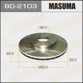 MASUMA BD-2103 - Гальмівний диск autozip.com.ua