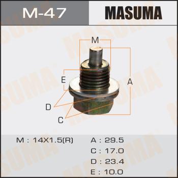 MASUMA M-47 - Різьбова пробка, масляний піддон autozip.com.ua