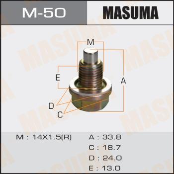 MASUMA M-50 - Різьбова пробка, масляний піддон autozip.com.ua
