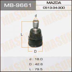 MASUMA MB-9661 - Шарова опора, несучий / направляючий шарнір autozip.com.ua