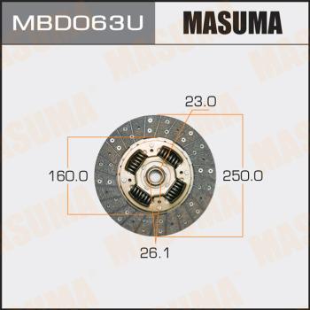 MASUMA MBD063U - Диск зчеплення autozip.com.ua