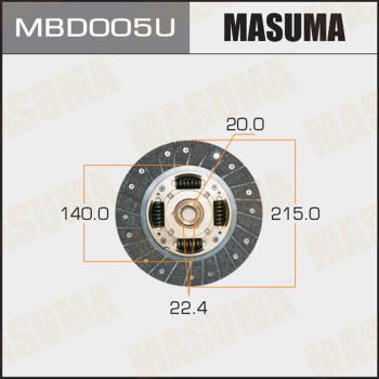MASUMA MBD005U - Диск зчеплення autozip.com.ua