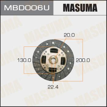 MASUMA MBD006U - Диск зчеплення autozip.com.ua